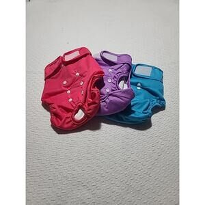 Wegreeco Size Large Washable Female Dog Diaper Pack Of 3 - Bright Colors New